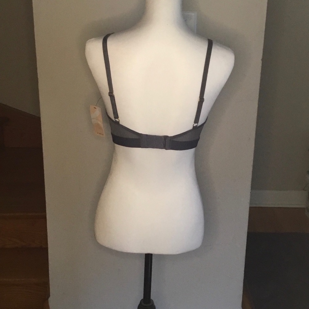 Lively Gray Bralette with Adjustable Straps and Triangle Cups - Picture 3 of 9